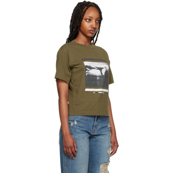  헤론 프레스톤 Heron Preston Green Heron Misprint T-Shirt 231967F110016