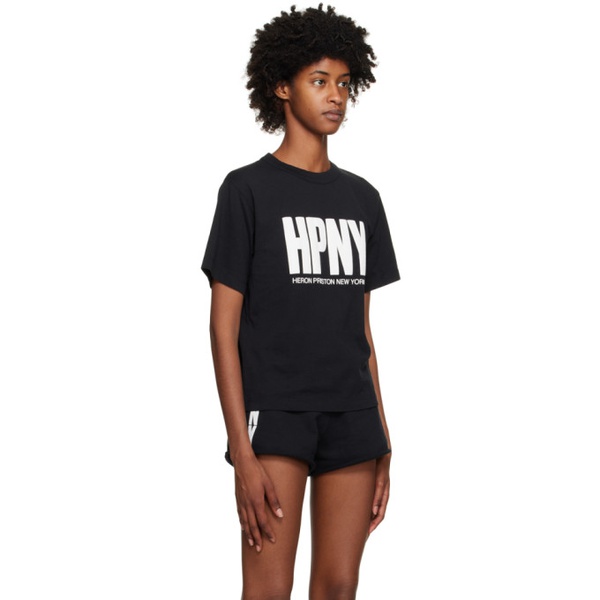  헤론 프레스톤 Heron Preston Black HPNY T-Shirt 231967F110037