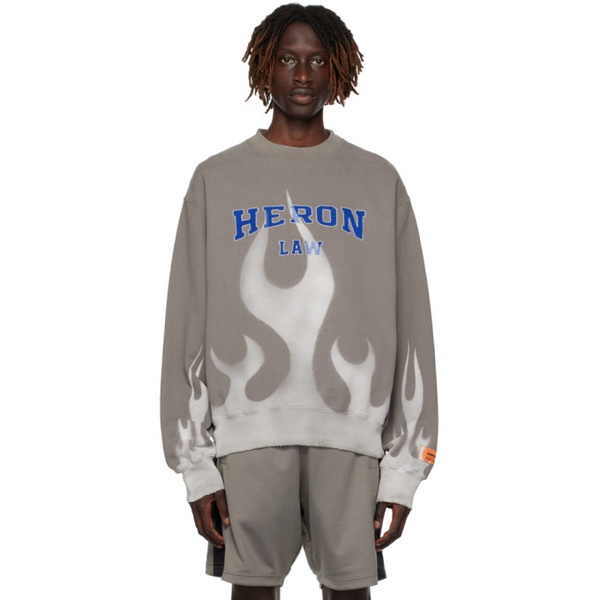  헤론 프레스톤 Heron Preston Gray Heron Law Sweatshirt 231967M204008