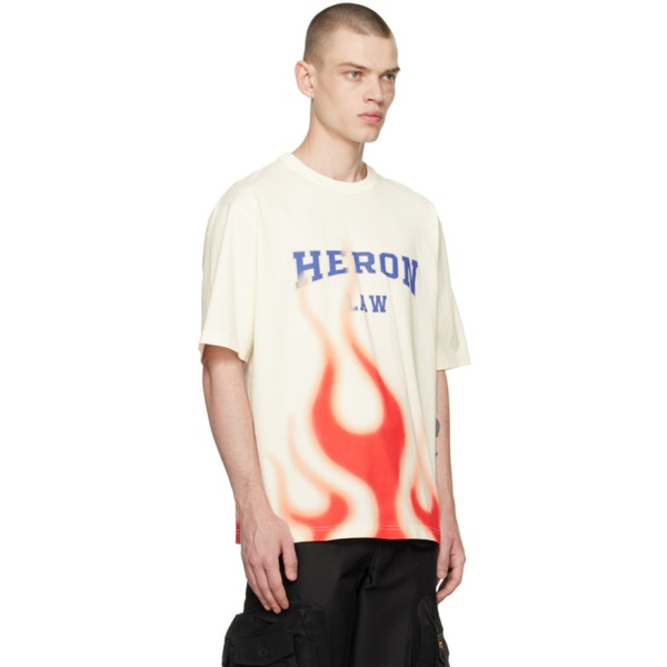  헤론 프레스톤 Heron Preston 오프화이트 Off-White Heron Law Flames T-Shirt 231967M213016
