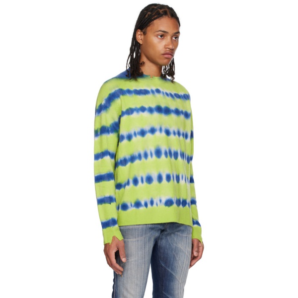 디젤 디젤 Diesel Blue & Green K-Ro Sweater 232001M201005