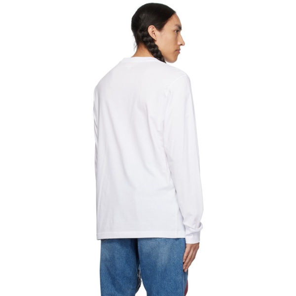 디젤 디젤 Diesel White T-Just-Ls-D Long Sleeve T-Shirt 232001M213003