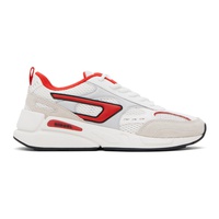 디젤 Diesel White & Red S-Serendipity Sport Sneakers 232001M237008