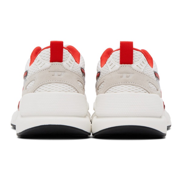 디젤 디젤 Diesel White & Red S-Serendipity Sport Sneakers 232001M237008
