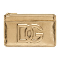 Dolce&Gabbana Gold Medium DG Logo Card Holder 232003F037013