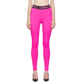Dolce&Gabbana Pink High-Rise Leggings 232003F085004