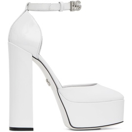 Dolce&Gabbana White Polished Platform Heels 232003F122000