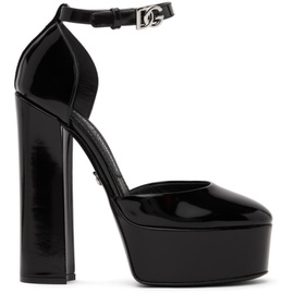 Dolce&Gabbana Black Polished Platform Heels 232003F122005