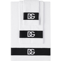 Dolce&Gabbana White & Black DG Terry Towel Set, 5 pcs 232003M796002