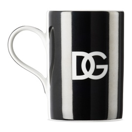 Dolce&Gabbana Black & White DG Logo Mug 232003M804002