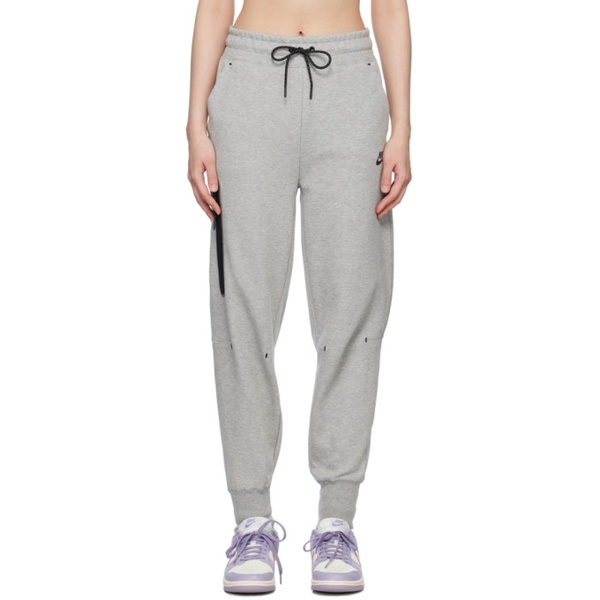 나이키 Nike Gray Sportswear Tech Lounge Pants 232011F086003