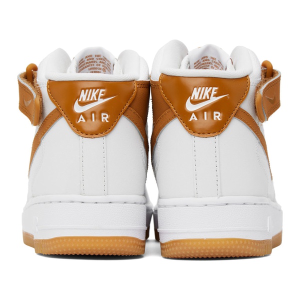 나이키 Nike White & Tan Air Force 1 07 Sneakers 232011F127001