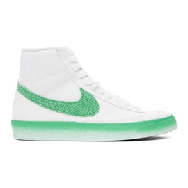 Nike White & Green Blazer Mid 77 Sneakers 232011F127005