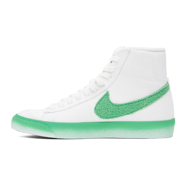 나이키 Nike White & Green Blazer Mid 77 Sneakers 232011F127005