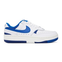 Nike White & Blue Gamma Force Sneakers 232011F128020