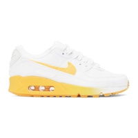Nike White & Yellow Air Max 90 SE Sneakers 232011F128026