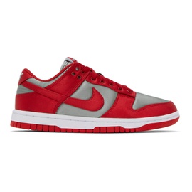 Nike Gray & Red Dunk Low Sneakers 232011F128053