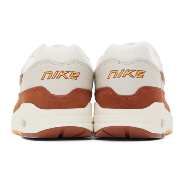 나이키 Nike White & Orange Air Max 1 LX Sneakers 232011F128088