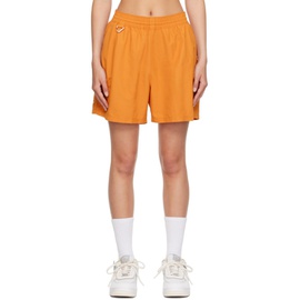 Nike Orange Embroidered Shorts 232011F541001