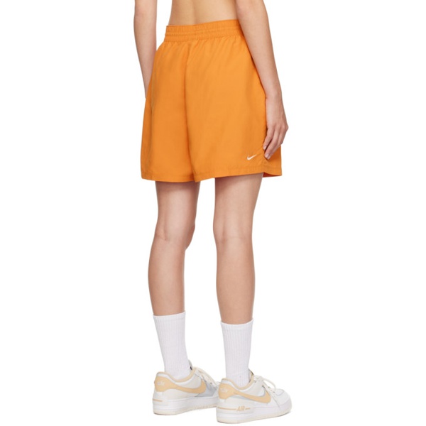 나이키 Nike Orange Embroidered Shorts 232011F541001