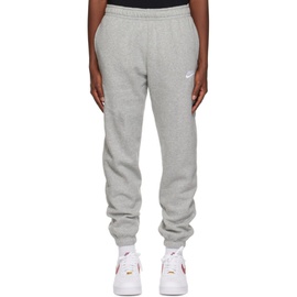 Nike Gray Embroidered Sweatpants 232011M190018