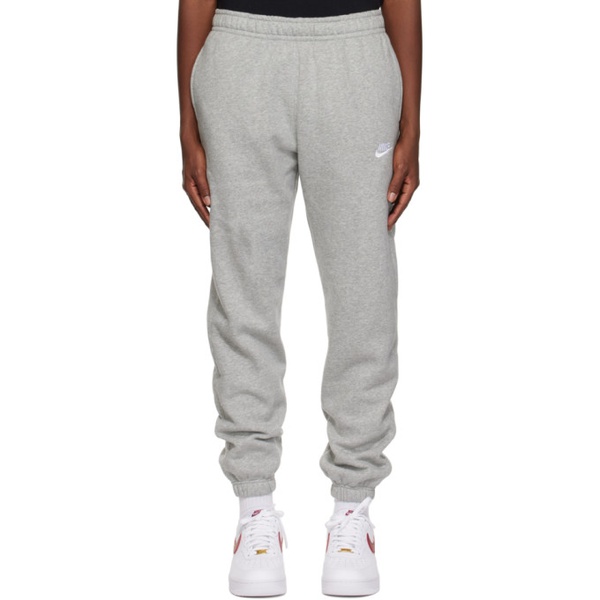 나이키 Nike Gray Embroidered Sweatpants 232011M190018