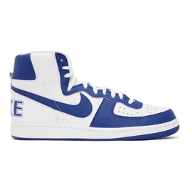 Nike Blue & White Terminator Sneakers 232011M236006