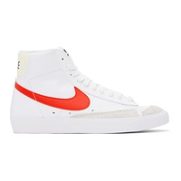 Nike White & Red Blazer Mid 77 Vintage Sneakers 232011M236014