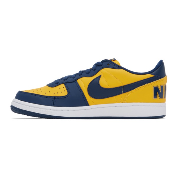나이키 Nike Navy & Yellow Terminator Low Sneakers 232011M237031