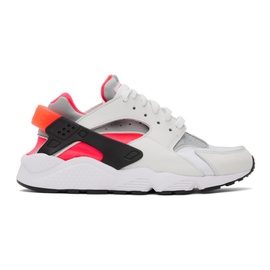 Nike Gray & Red Air Huarache Sneakers 232011M237099