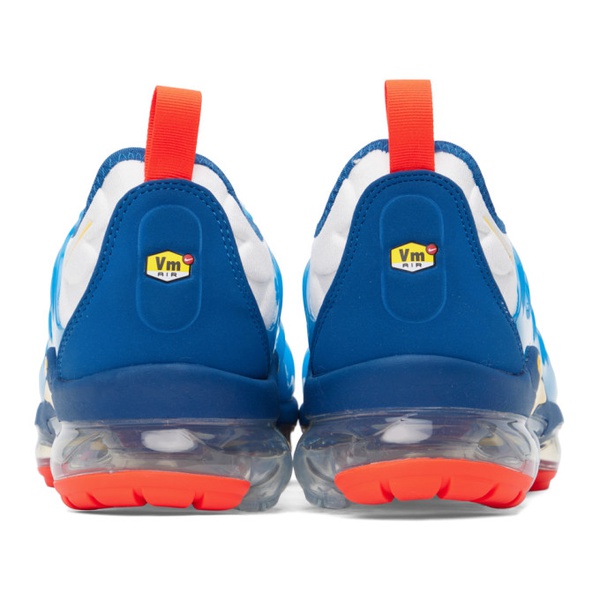 나이키 Nike White & Blue Air VaporMax Plus Sneakers 232011M237113