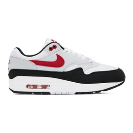 Nike White & Black Air Max 1 Sneakers 232011M237185