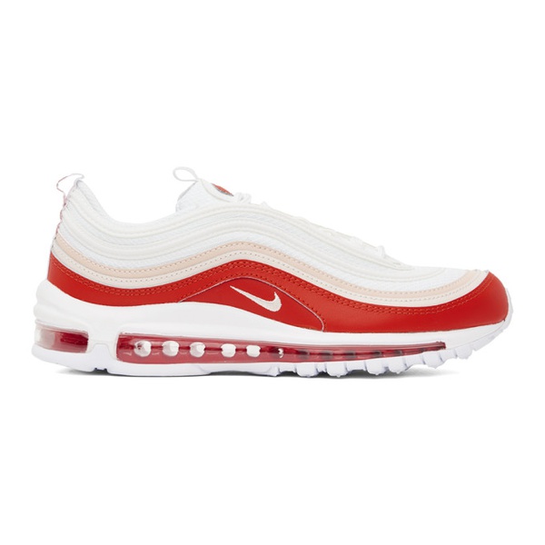 나이키 Nike White & Red Air Max 97 Sneakers 232011M237193