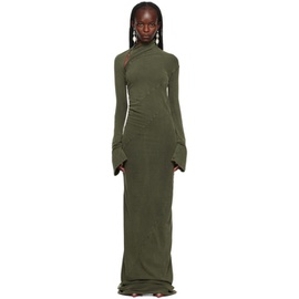 오토링거 Ottolinger Green Twisted Maxi Dress 232016F055000