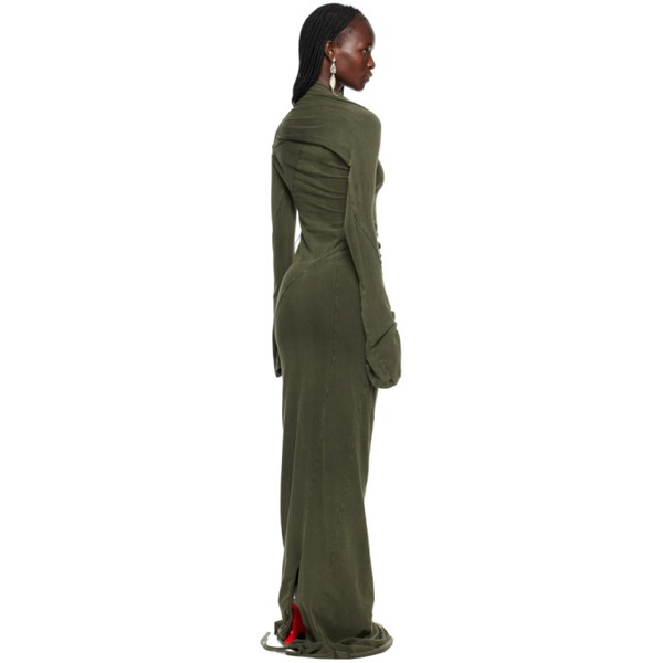  오토링거 Ottolinger Green Twisted Maxi Dress 232016F055000