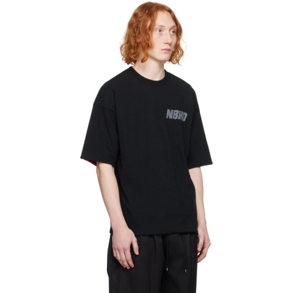  네이버후드상판 Neighborhood Black & Burgundy Reversible T-Shirt 232019M213055