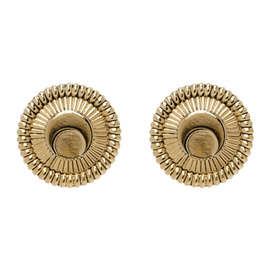 마린 세르 Marine Serre Gold Regenerated Tin Buttons Earrings 232020M144003