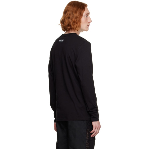  마린 세르 Marine Serre Black Embroidered Long Sleeve T-Shirt 232020M213009