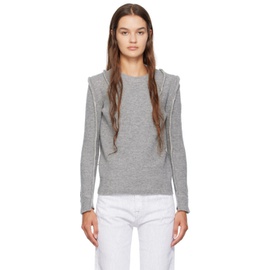 알썰틴 R13 Gray Flat Sleeve Sweater 232021F096000