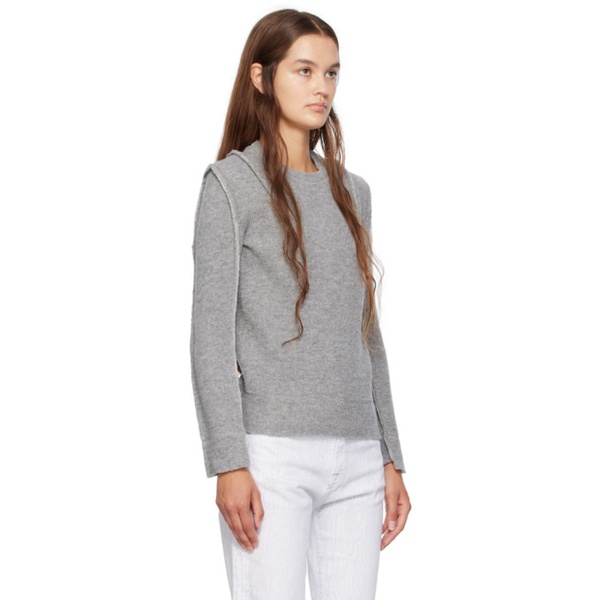  알썰틴 R13 Gray Flat Sleeve Sweater 232021F096000