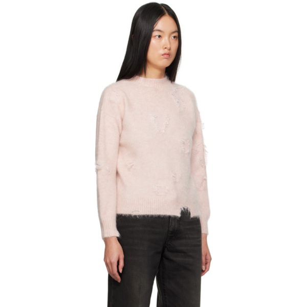  알썰틴 R13 Pink Deconstructed Sweater 232021F096007
