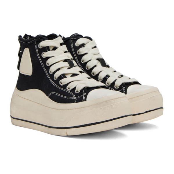  알썰틴 R13 Black & White Kurt Sneakers 232021F127003