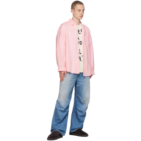  알썰틴 R13 Pink Seamless Shirt 232021M192027