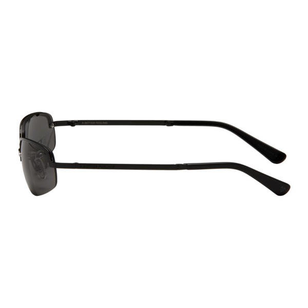  A BETTER FEELING Black Siron Sunglasses 232025F005024