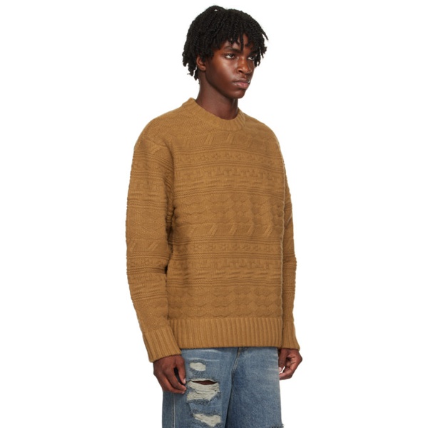  아더에러 ADER error Brown Oversized Sweater 232039M201001