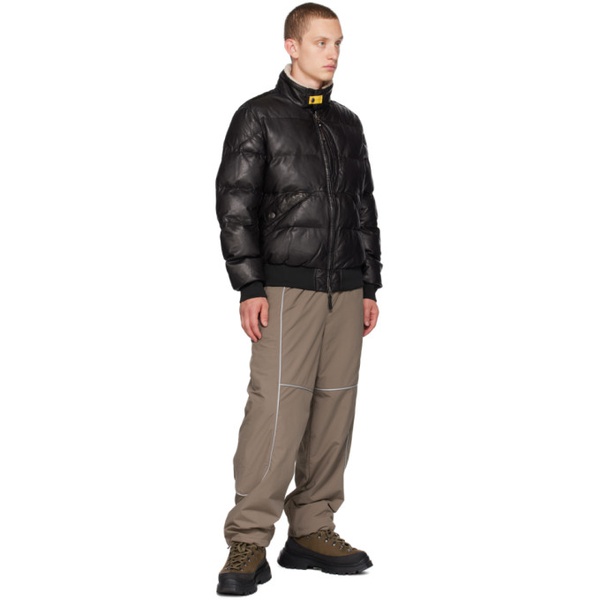 파라점퍼스 파라점퍼스 Parajumpers Black Alf Leather Puffer Jacket 232048M181000