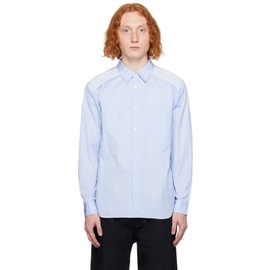 Comme des Garcons Homme Deux Blue Paneled Shirt 232058M192014