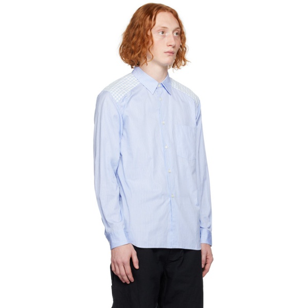  Comme des Garcons Homme Deux Blue Paneled Shirt 232058M192014