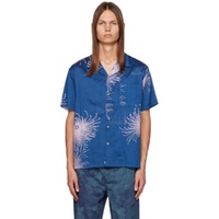 더블 레인보우 Double Rainbouu Blue Printed Shirt 232062M192009