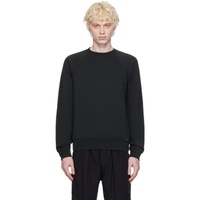 톰포드 TOM FORD Black Garment-Dyed Sweatshirt 232076M204001